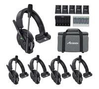 Accsoon CoMo 1 Host 4 Telecomandi Kit Sistema Interfono Auricolare Wireless, 1.9GHz Full DuplexFull Duplex Sistema di Comunicazione Digitale, 400M/1312ft, 10 Ore di Lavoro