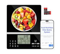 ACCT Bilancia intelligente da 5000 g, bilancia da cucina con codice alimentare, bilancia alimentare per la preparazione dei pasti, controllo delle porzioni, cottura, perdita di peso, 4 unità, funzione
