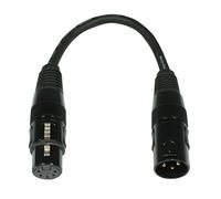Accu Cable - Cavo a 3 poli da maschio XLR a femmina XLR, colore: nero
