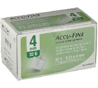 Accu-Chek Accu-Fine Aghi Penna Per Insulina 4mm 32G 100 Pezzi