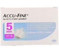 AGO PER PENNA DA INSULINA ACCU-FINE PEN NEEDLE ACCU-CHEK GAUGE 31 X 5MM 100 PEZZI