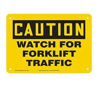 Accuform Cartello di sicurezza "Caution Watch for Forklift Traffic", in plastica, 17,8 x 25,4 cm (MVHR631VP)