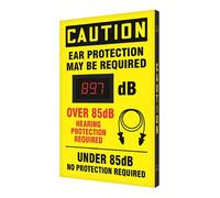 Accuform Decibel Meter Sign, 50,8 x 30,5 cm, SCS603