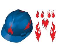 Accuform LHTL663RD Viz-Kit™ Kit Visibilità Casco Rigido, Design Fiamma, Rosso Riflettente