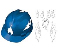 Accuform LHTL663WT Viz-Kit™ Kit Visibilità Casco Rigido, Design Fiamma, Bianco Riflettente