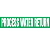 Accuform RPK581STA Snap Tite"Process Water Return" Pipe Marker for 3/4" to 1-1/4" OD Pipe, 6" H x 3/4" L x 8" W, White on Green