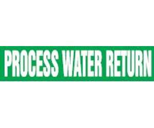 Accuform RPK581STA Snap Tite"Process Water Return" Pipe Marker for 3/4" to 1-1/4" OD Pipe, 6" H x 3/4" L x 8" W, White on Green