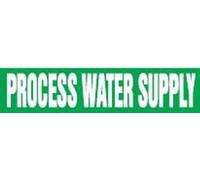 Accuform RPK583STB Snap Tite"PROCESS WATER SUPPLY" Pipe Marker for 1-1/2" to 2" OD Pipe, 9" H x 1 1/2" L x 8" W, White on Green