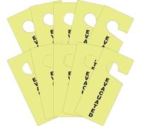 Accuform TAD201 lumi-glow Door knob Hanger tag, Legend "Evacuated", 22,9 cm lunghezza x 10,2 cm larghezza x 0 cm spessore, lumi-glow Plastic, nero su Glow (confezione da 10)