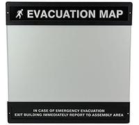 AccuformNMC Wall Mounted Emergency Evacuation Map Holder, Holds 11" x 17" Insert, Emergency Map Holders for Office or Workplace, DTA243, American Made Safety Tags, Signs, and Labels