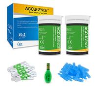 ACCUGENCE Strisce Reattive per Chetone nel Sangue 30 pezzi e 30 Lancette, Strisce Chetone (Compatibili con il Misuratore Multifunzionale ACCUGENCE 3in1)