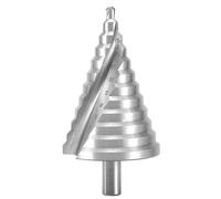 AccuMore Punta a gradino Ø 6-60 mm 12 misure passo [codolo 12 mm], grande utensile per foratura cono cobalto HSS taglio, ingrandimento, metallo, legno, plastica, impugnatura triangolare