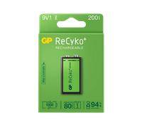 ACCUMULATORE GP ReCyko, Pila ricaricabile PP3, 200 mAh, 9 V, PER Rilevatori di fumo