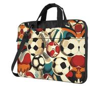 Accumulo della palla ha stampato la borsa a tracolla della borsa a tracolla del computer portatile facile da usare quando viaggia per affari, Nero, 15.6 inch