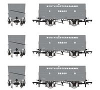 Accurascale ACC2819 P7 Hopper, 1904-1910 Pre-Grouping, North Eastern Railway Grey, confezione tripla, OO Gauge Model Railway