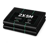 Accurate Tessuto pacciamante Resistente, 2 m x 5 m, Membrana Anti-Erbacce stabilizzata ai Raggi UV, Telo Traspirante per Giardino, Patio, aiuole, vialetti, sentieri e Aree di Ghiaia
