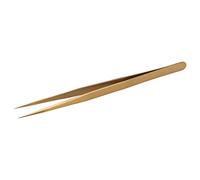 Accurate Tweezers for Electronics Repair | Non - & Tarnish - Proof Tips | Fine Point Tweezers for PC Motherboard/Phone/Watch Repair | Aluminum Alloy (Gold)
