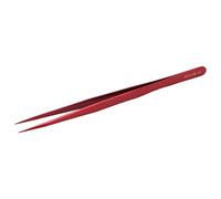Accurate Tweezers for Electronics Repair | Non - & Tarnish - Proof Tips | Fine Point Tweezers for PC Motherboard/Phone/Watch Repair | Aluminum Alloy (Red)