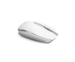 Accuratus M100-MACWHSL - Mouse sottile per Apple Mac, con cavo USB, colore: Argento e Bianco Opaco
