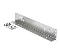 ACCURIDE DZ63560 635 - Set angolare, lunghezza 575 mm, piastra di montaggio per guida a gabbia sferica, acciaio zincato, argento