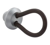 ACCURIDE MG.171200.34.63 McLED - Maniglia per mobili in pelle con passante, passante in pelle, larghezza 24 mm, pomello per mobili in ottone cromato opaco