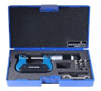 Accusize Industrial Tools 0-1'' by 0.001'' Screw Thread Micrometer with 5 Anvil in Fitted Box, S916-C750