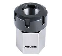 Accusize Industrial Tools Blocchetto mandrino a pinza HEX ER-32 temprato per macchina CNC, dado scanalato incluso, 6920-3206