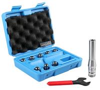 Accusize Industrial Tools R8 Shank Plus 8 Pz Er16 Collet System, 3/32" - 3/8", 1 Chiave in una Scatola Montata, 0223-0944