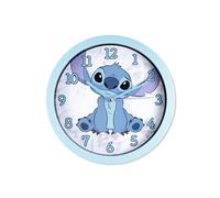 Accutime Disney Lilo & Stitch - Orologio da parete a forma di cartone animato, facile da leggere, funzionamento a batteria, per la casa, la camera da letto, la scuola, il soggiorno, LAS3015