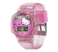 Accutime Hello Kitty Pastel Pink Glitter LED Wrist Watch