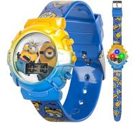 Accutime Minions Orologio per bambini - Quadrante lampeggiante, display LCD, cinturino regolabile confortevole, scatola da collezione - perfetto per ragazzi e ragazze