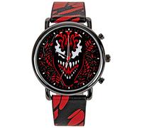Accutime Orologio con quadrante carnage e simbiote con cinturino in ecopelle