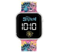 Accutime Orologio LED Stitch con cinturino in silicone decorato effetto borchie per bambini