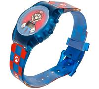 Accutime Super Mario Bros - Orologio LCD per bambini con cinturino a scacchi