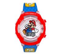 Accutime Super Mario - Orologio digitale illuminato, tempo per avventure, dai 3 anni in su, Blu, Orologio da polso digitale per bambini
