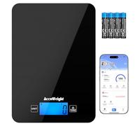 ACCUWEIGHT Bilancia da Cucina Digitale, Bilancia Bluetooth per Keto, Macro, Calorie e Perdita di Peso, Bilancia da Cucina con App per Smartphone, Bilancia da Alimenti per Cottura e Caffè, CK780