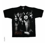Acdc AC/Dc Highway Gruppo Fascia Cover Giovane Classic Musica Rock Nero T Shirt