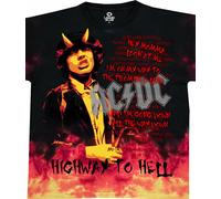 Acdc Ac/Dc Highway To Hell Tie Dye Musica Young Rock Maglietta Uomo Taglia M-2XL