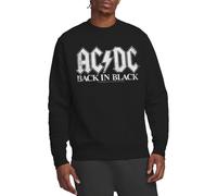 ACDC Back in Black Crew Sweatshirt Maglia di Tuta, Nero, M Unisex-Adulto