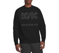 ACDC Back in Black Crew Sweatshirt Maglia di Tuta, Nero, S Unisex-Adulto