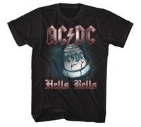 ACDC Hells Bells 3 Maglietta Uomo Manica Corta T-Shirt Cotone Nera