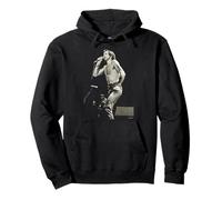 ACDC Live Singer Bon Scott Back in Nero da Dick Barnatt Felpa con Cappuccio
