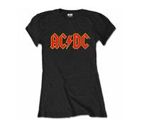 ACDC Logo Classic Maglia Ragazza Licenza Ufficiale Manica Corta RockOff
