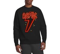 ACDC Neon Bolt Crew Sweatshirt Maglia di Tuta, Nero, XL Unisex-Adulto