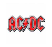 Acdc Pin Logo Rosso Metal Licenza Ufficiale Rockoff PB001