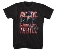 ACDC Shoot To Thrill 2 Maglietta Uomo Maniche Corte Nera in Cotone