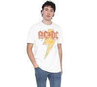 ACDC Sketch Bolt T-Shirt Unisex, Bianco, M