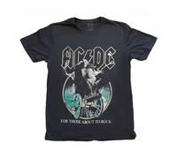 Acdc T-Shirt For Those About To Rock Giallo Licenza Ufficiale Rockoff ACDCTS98