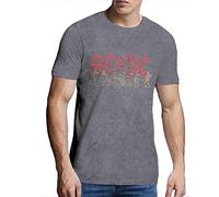 AC/Dc T Shirt Vintage Silhouettes Nuovo Ufficiale Unisex Snow Wash Charcoal Size S