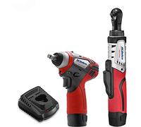 ACDelco G12 Series 2-Tool Combo Kit- 1/4 in. Brushless Ratchet Wrench + 3/8 in. Power Impact Wrench, two battery, charger, and canvas tool bag, ARW12102-K3